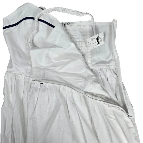 J. Crew Factory Petite Corset midi dress contrast trim CK719 P4 NWT Sundress